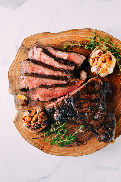 #Grilled Ribeye with Soy Butter Glaze#