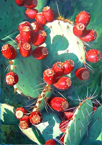 Prickly Pear Fruit Painting by Brenda Semanick仙人掌