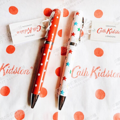 Cath Kidston紅色小波点圓珠筆，它們家東西做的實在太可愛；