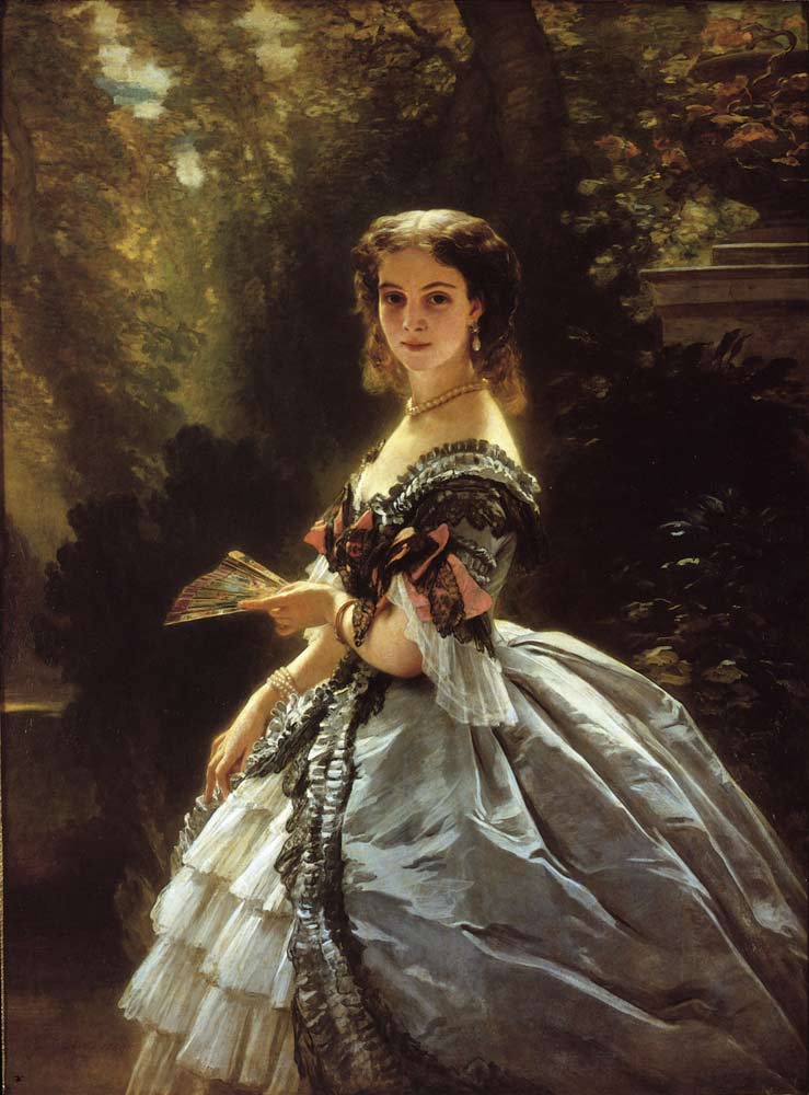 Franz Xaver Winterhalter（1805-1873）是当时最杰出的宫廷画家。他为欧洲各国官廷绘制作品，人物多为活跃在19世纪的欧洲皇室名人，尤其得到英国维多利亚女王的喜爱。人们认为他的作品历史纪录价值超过艺术价值，通过他的绘画，人们可以更进一步了解欧洲19世纪皇室贵族的肖像面貌和奢华生活。