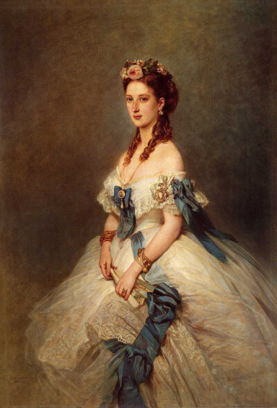 Franz Xaver Winterhalter（1805-1873）是当时最杰出的宫廷画家。他为欧洲各国官廷绘制作品，人物多为活跃在19世纪的欧洲皇室名人，尤其得到英国维多利亚女王的喜爱。人们认为他的作品历史纪录价值超过艺术价值，通…