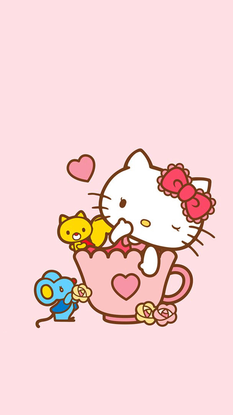 iPhone5 iPhone6 iPhone6 Plus wallpaper wechat 微信背景 壁纸 锁屏 待机 主题 桌面 可爱 Hello Kitty