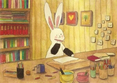 手绘；萌萌哒；二次元；动漫；头像；兔子～