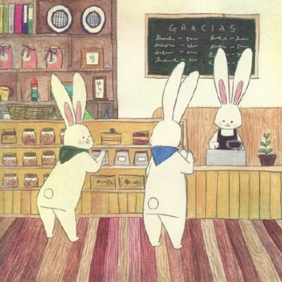 手绘；萌萌哒；二次元；动漫；头像；兔子～