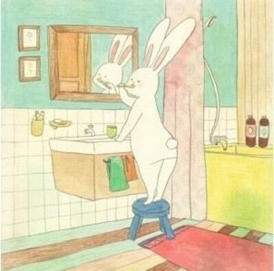 手绘；萌萌哒；二次元；动漫；头像；兔子～