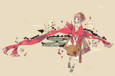 日本插画大师画的 爱u