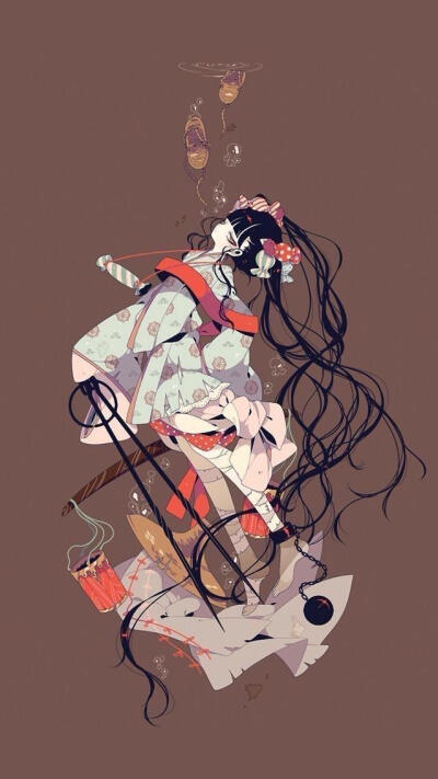 日本插画大师画的爱u