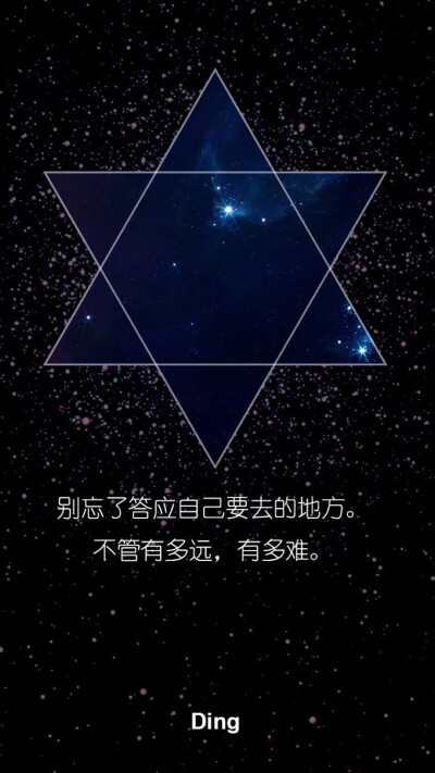 六芒星星空文字 原宿星空 简约壁纸 文字控 ✨✨与屿会发光i✨✨