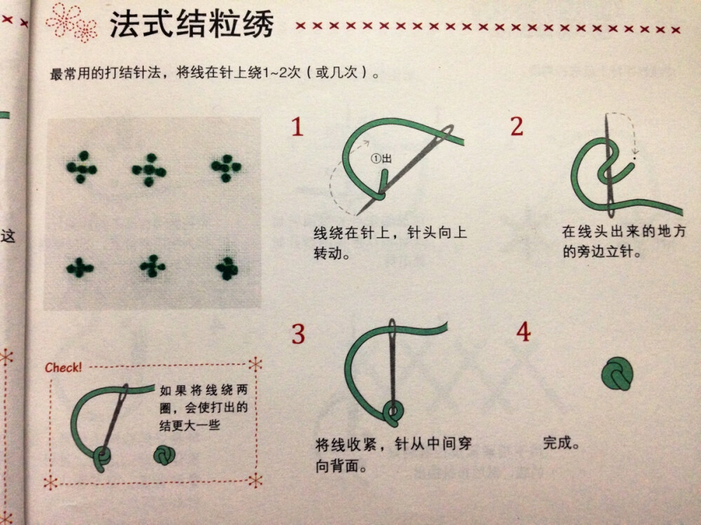 结粒绣图解图片