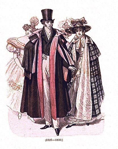 十九世纪上半叶的德国服饰1825-1830年间的上流社会服饰