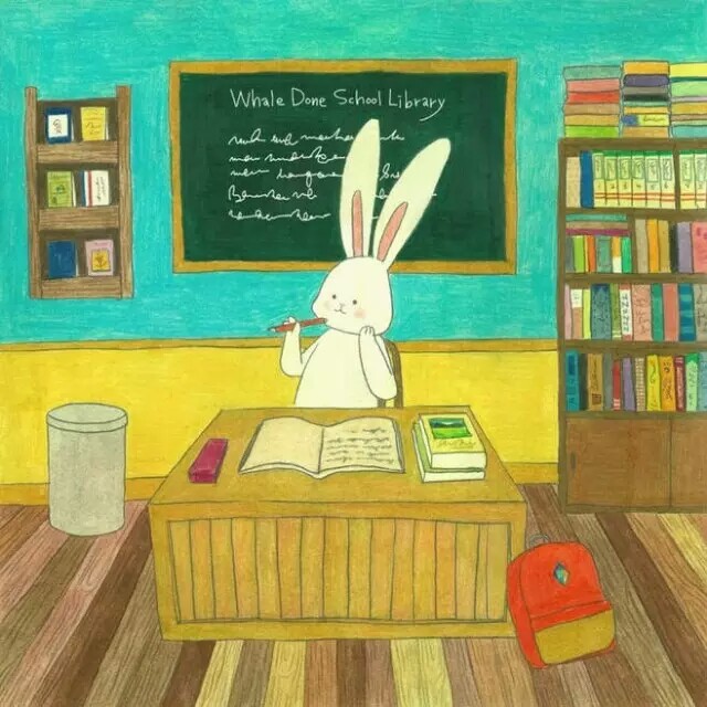 学习中的小兔子系列 可爱卡通头像
