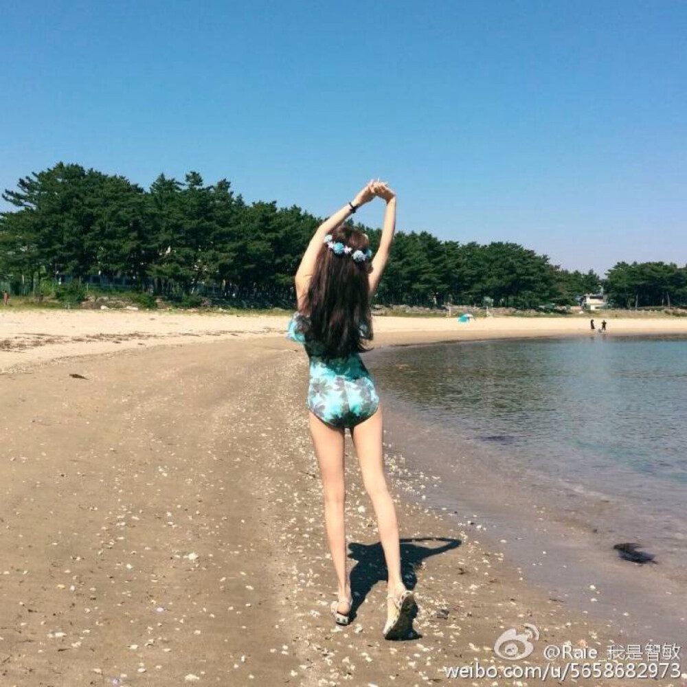 女生照相必备pose海边