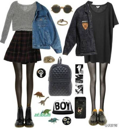 高腰小裙子配牛仔不同的感觉