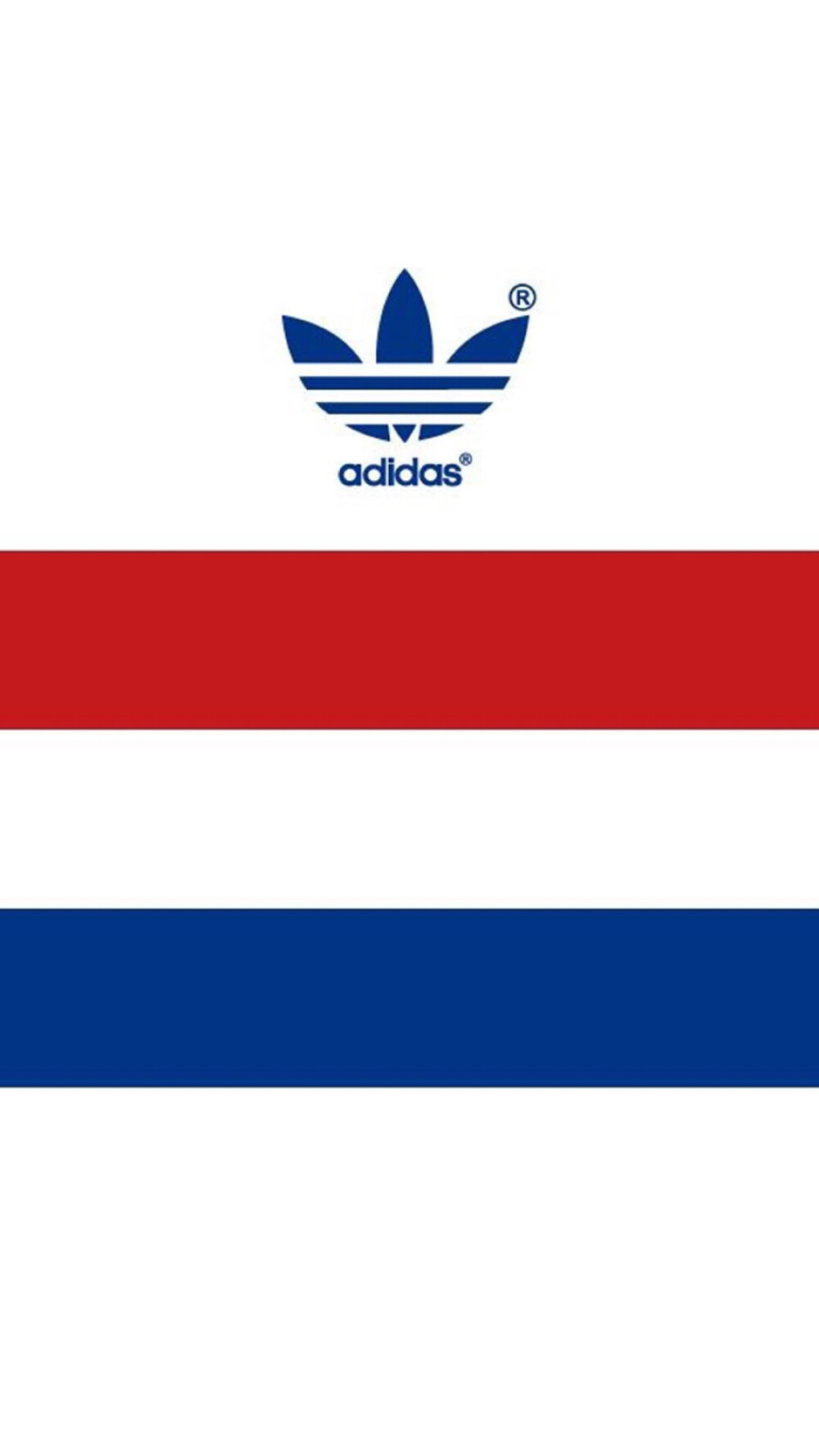 阿迪达斯Adidas 名牌壁纸 三色红白蓝 简约✨✨与屿会发光i✨✨