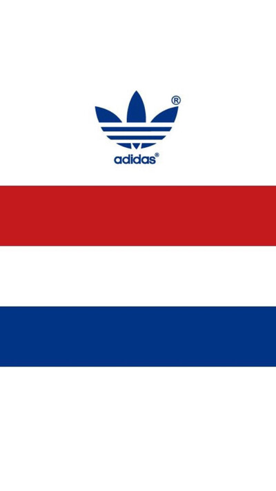 阿迪达斯Adidas 名牌壁纸 三色红白蓝 简约✨✨与屿会发光i✨✨