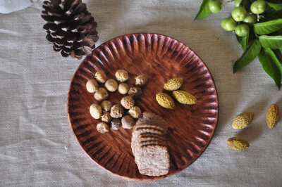 左迹原木设计品牌 创意 复古 原木果盘