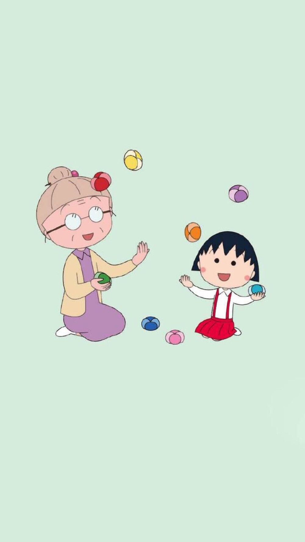 小丸子奶奶卡通壁纸