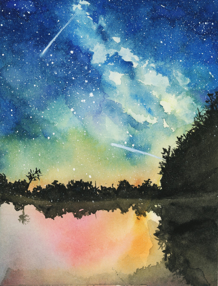 ◆◇未向画师授权，侵删◇◆ P站 pixiv 插画 唯美 动漫 二次元 手绘 板绘 场景 壁纸 水彩 星空