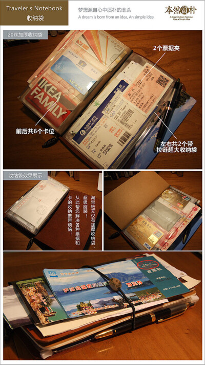 PVC旅行笔记本专用收纳袋 Traveler's Notebook