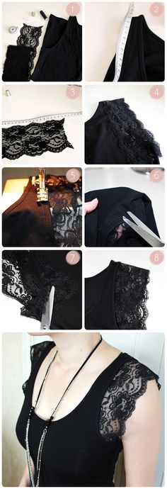 diy lace tshirt