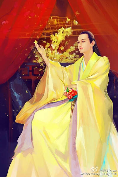  #花千骨# #黎晓插画# 从别后，忆相逢，几回魂梦与君同。今宵剩把银釭照，犹恐相逢是梦中！（晏几道《鹧鸪天·彩袖殷勤捧玉钟》