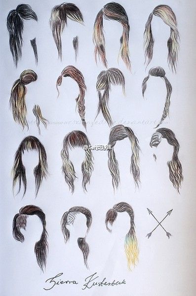 #SAI资源库# 各式各样的动漫发型作为参考绘制，哪一款你更爱呢？为你的动漫人物搞个更符合的发型吧，转需~