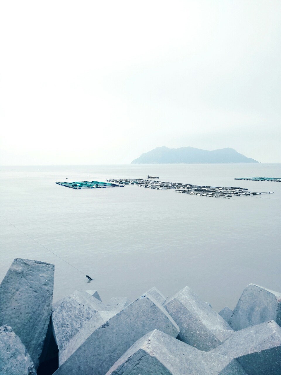 阴天，洞头，灰蓝的海