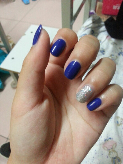 宝蓝色跳blingbling的银色~