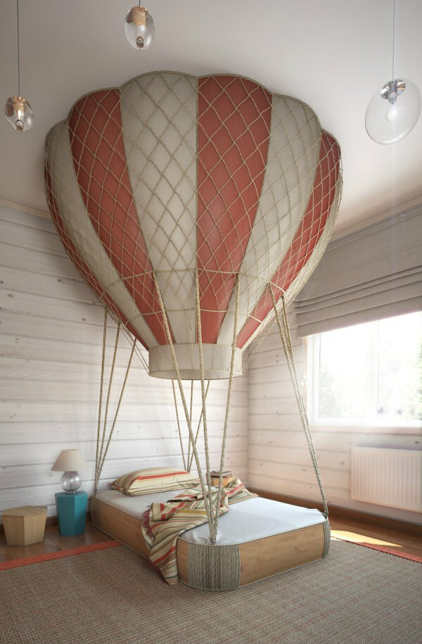 ❤ 奇妙旅程 ❤ 创意热气球小床 儿童房卧室室内装修设计