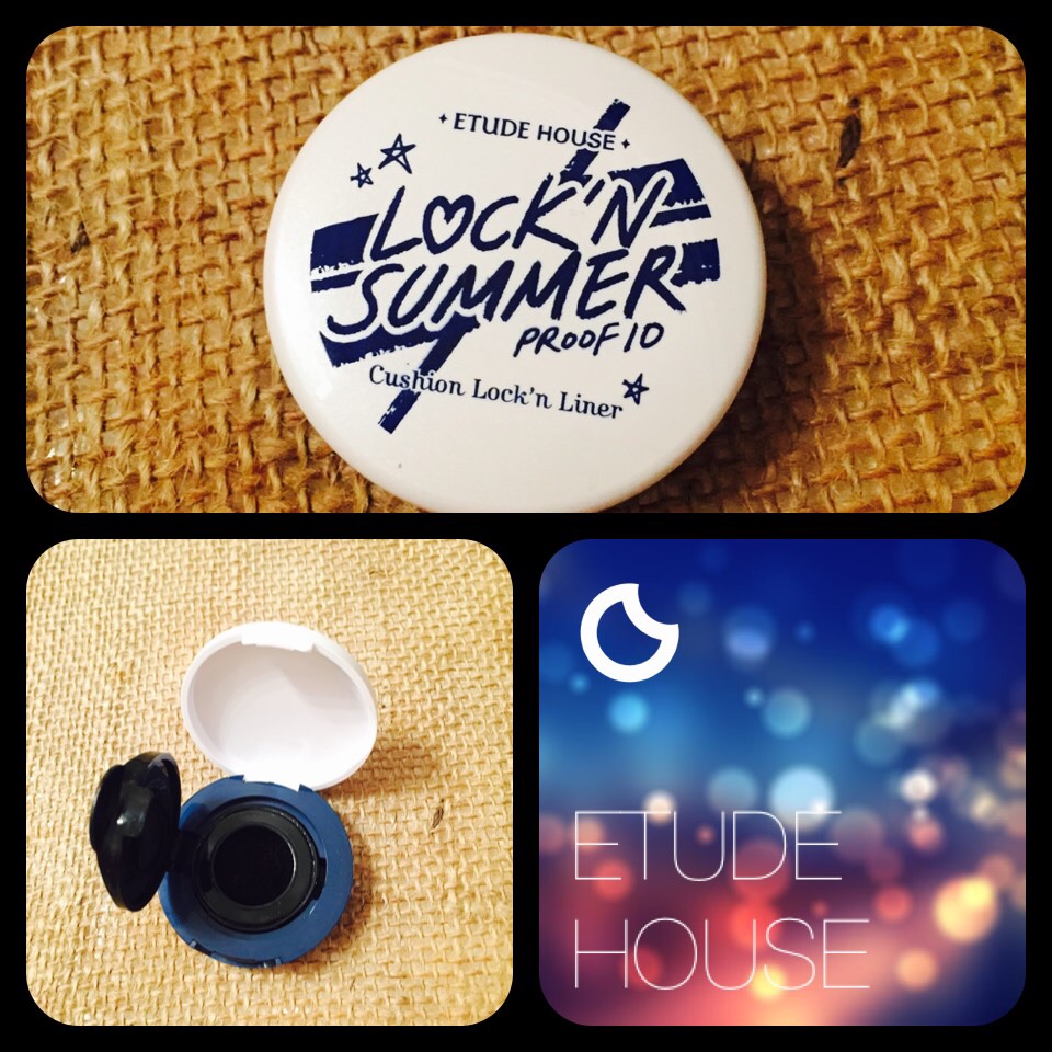 #入门眼妆单品# 【可爱又时尚的气垫眼线液——ETUDE HOUSE Cushion Lock‘n Liner】 韩国之前的爆红款，爱丽小屋气垫眼线。同样也是可以换内胆，而且有比较多的颜色可以选， 酒红、墨蓝、黑、深紫等等。之前用的墨蓝，好喜欢的说！！！其实黑色的话，就没什么吸引力了，倒是他的其他颜色值得一试。