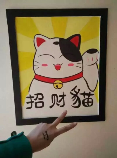 连消防栓的位置都不放过，画一个招财猫吧O(∩_∩)O~