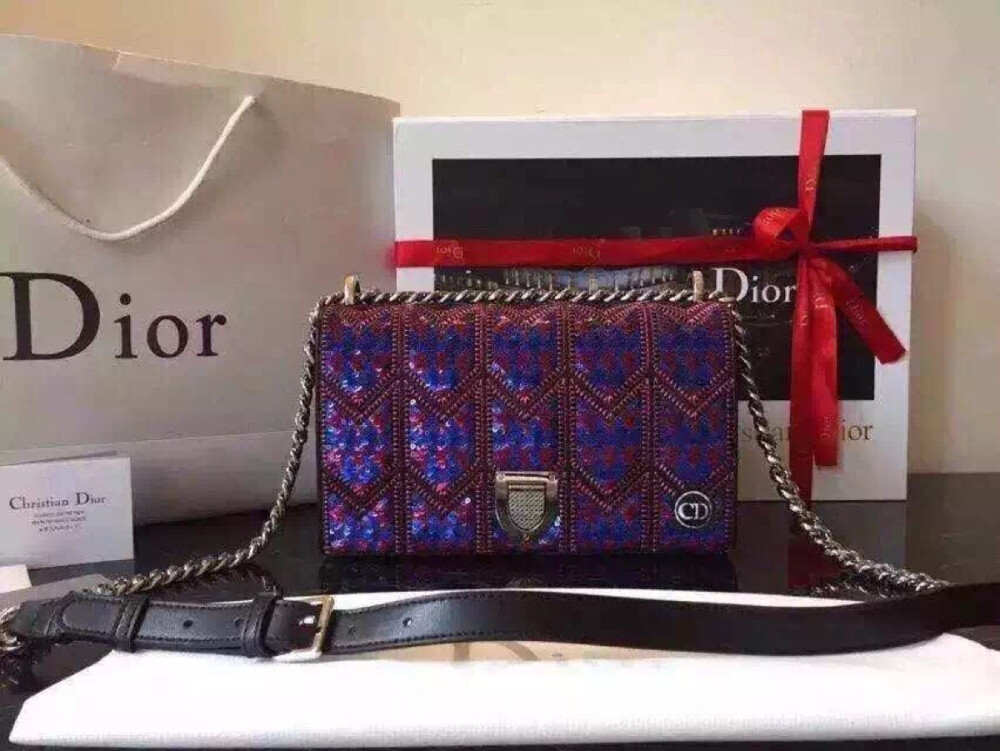 Dior 新款 原单 手工珠片 Lady dior 2015专柜早秋新款