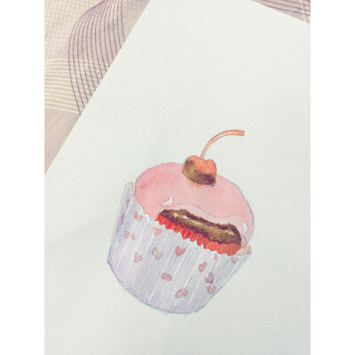 画得不太好的一张，尤其是樱桃