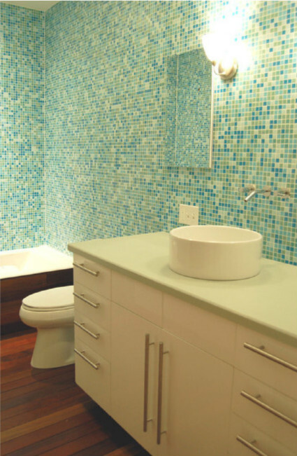78简单生活78小清新薄荷绿马赛克瓷砖卫生间浴室装修设计