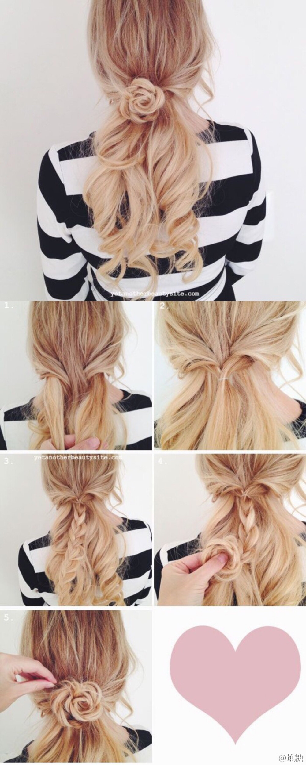 女生编发教程 独特的玫瑰花造型 甜美清新 萌萌嗒 改变马尾 丸子头