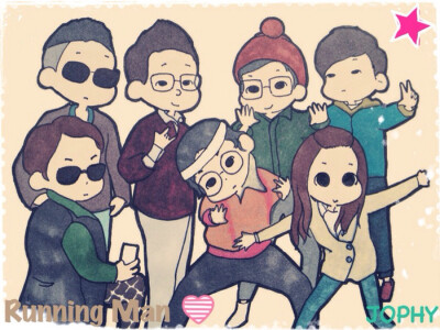 running man。动漫