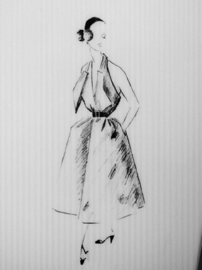 【笔尖时尚—黑白线条】Dior 服饰的硬笔手绘稿 手绘插画 服装设计稿 素材 &amp;gt;&amp;gt;&amp;gt;
