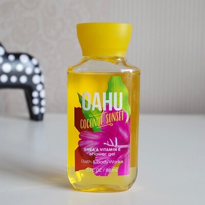 美国bath&amp;amp;body works BBW沐浴露 滋润保湿 瓦胡椰子日落 88ml