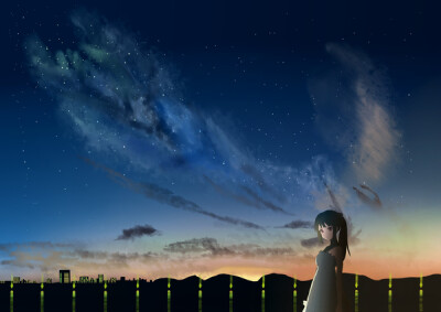 绮丽的星空~ Pixiv ID: 51516793 Member: 星空の刃 动漫壁纸插画风景图