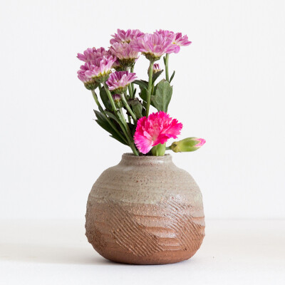 设计师作品创意复古小花瓶办公室摆件陶瓷简约插花器瓷瓶陶艺花盆