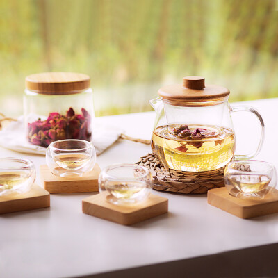 茶壶套装过滤玻璃小茶壶玻璃茶具耐热花茶壶创意一壶四杯整套茶具