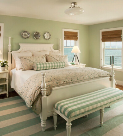女生 卧室 设计 配色 绿色也能温馨