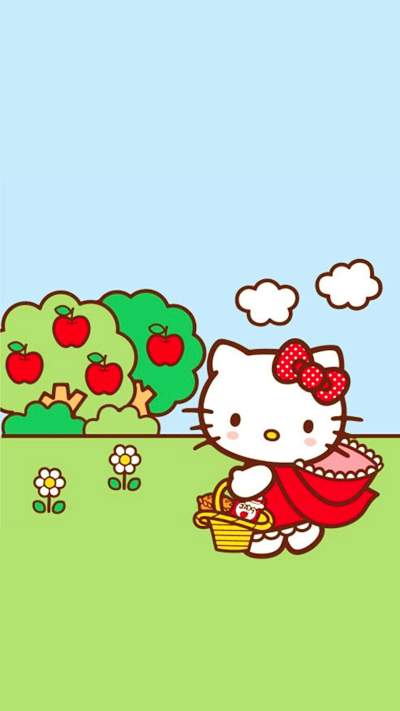 iPhone5 iPhone6 iPhone6 Plus wallpaper wechat 微信背景 壁纸 锁屏 待机 主题 桌面 可爱 Hello Kitty