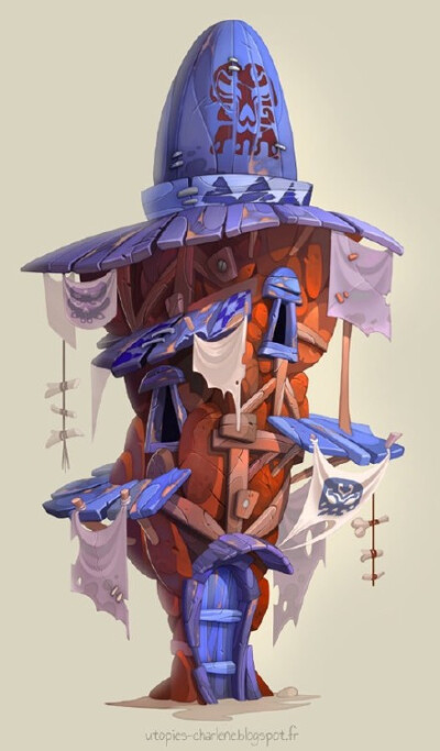 插画家 Charlène Le Scanff (AKA Catell-Ruz) Q萌Q萌的建筑设计