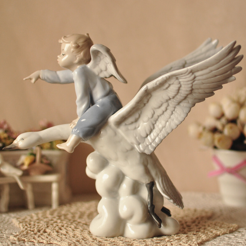 英国高端瓷偶 飞得更高 天使 创意时尚实用结婚新婚生日礼物