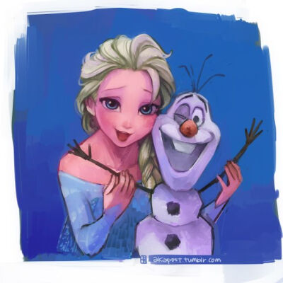 Anna:Olaf,you're melting. 雪宝，你在融化。 Olaf:Some people are worth melting for.有些人值得我融化