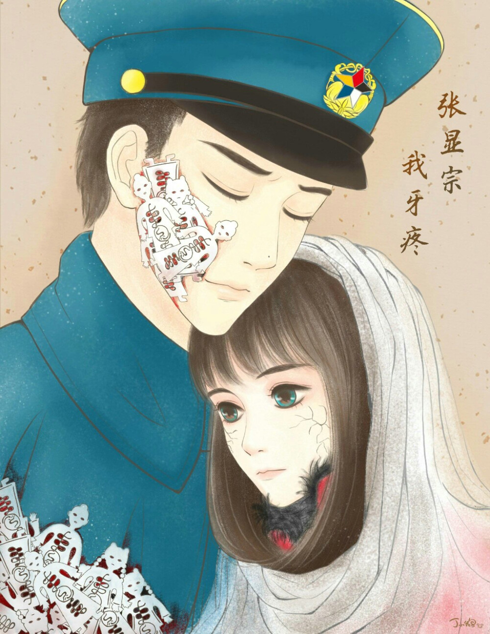 画师【丁小鹅】#嫌弃夫妇# #陈瑶无心法师# #张若昀无心法师# 下周要开虐了[泪] 这图画完好久了，是时候放出来虐一虐了