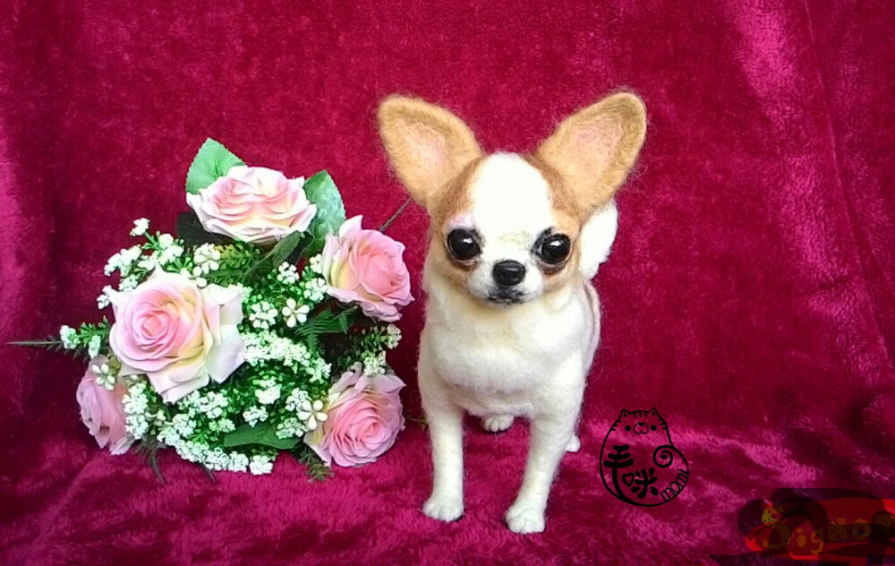 毛咪momi~#羊毛氈寵物擬真#Chihuahua