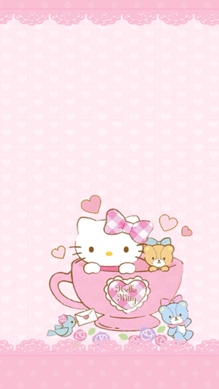 Wallpaper 手机壁纸 锁屏 背景 壁纸 Hello Kitty 堆糖 美图壁纸兴趣社区