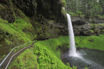 美国-俄勒冈州银瀑布州立公园南瀑布(South Falls)